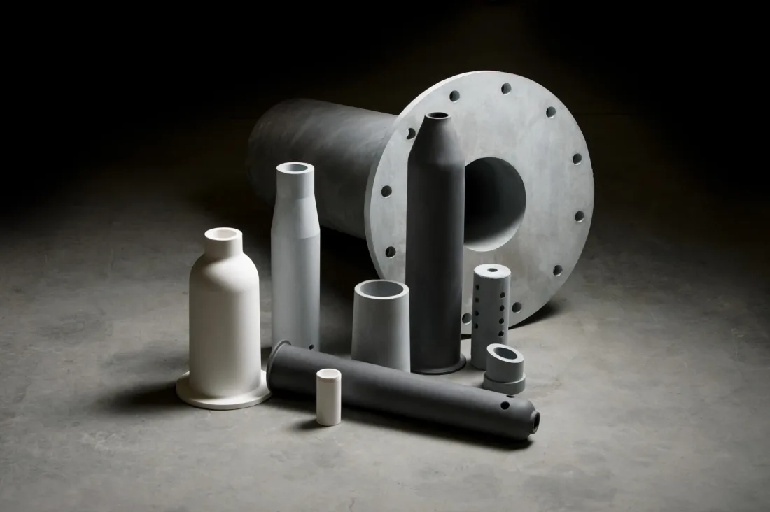 Ceramic burner nozzles, pilot and flare tips