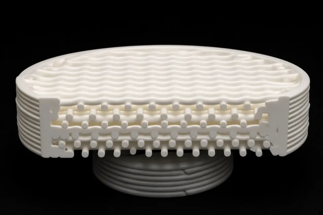 3D printed ceramic filter disk