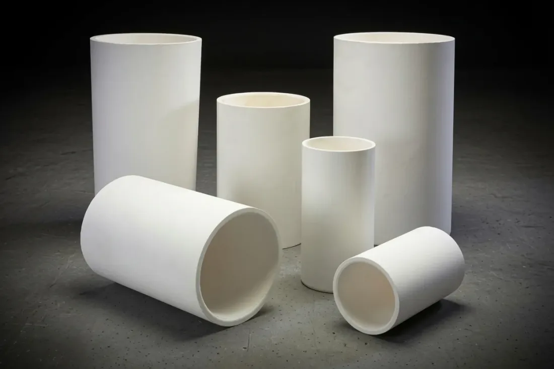 White high alumina crucibles
