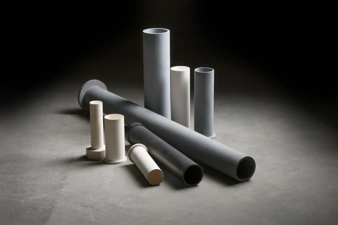 Ceramic tube inserts and sleeves in different lengths