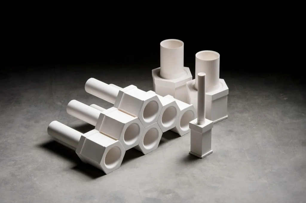 Hex head ceramic ferrules lying side by side