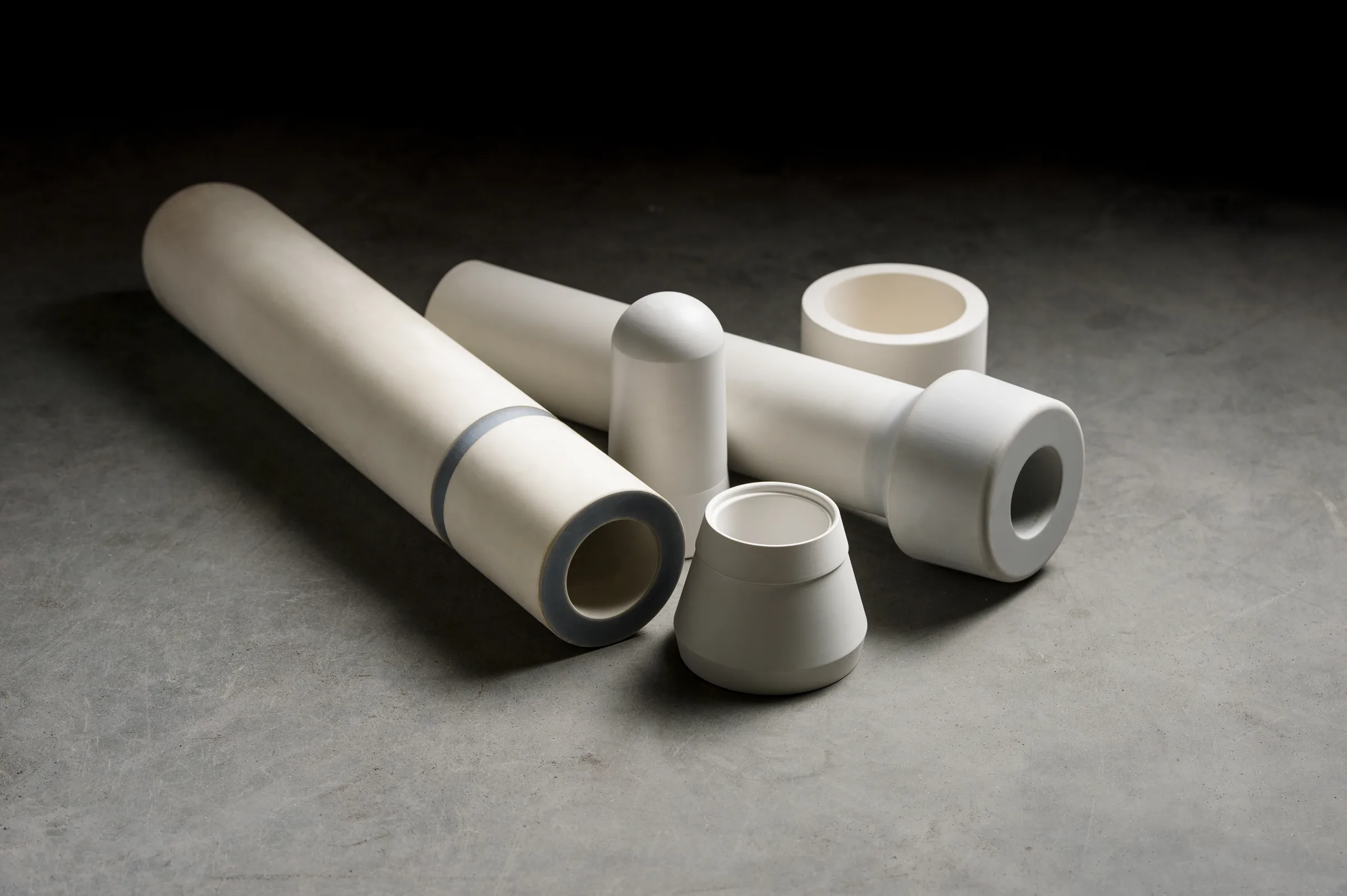 Ceramic riser tubes for low pressure die casting